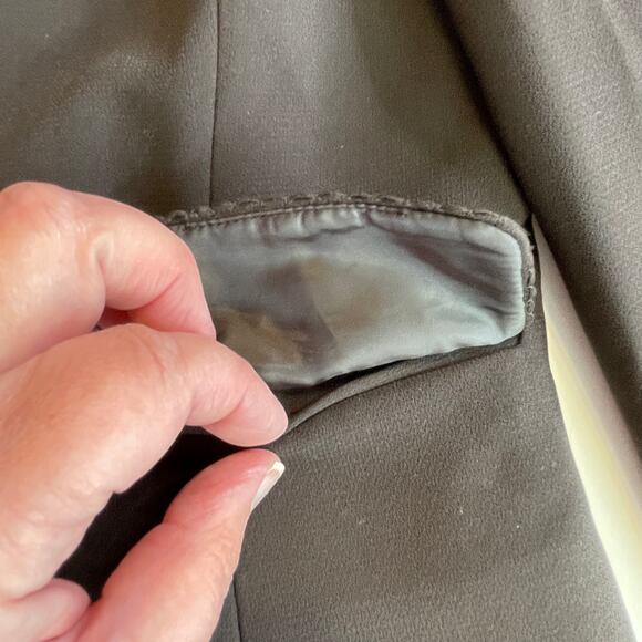 Tahari ASL Brown Beaded Floral Trim Evening Career Dressy Jacket Blazer 8 - Picture 14 of 14